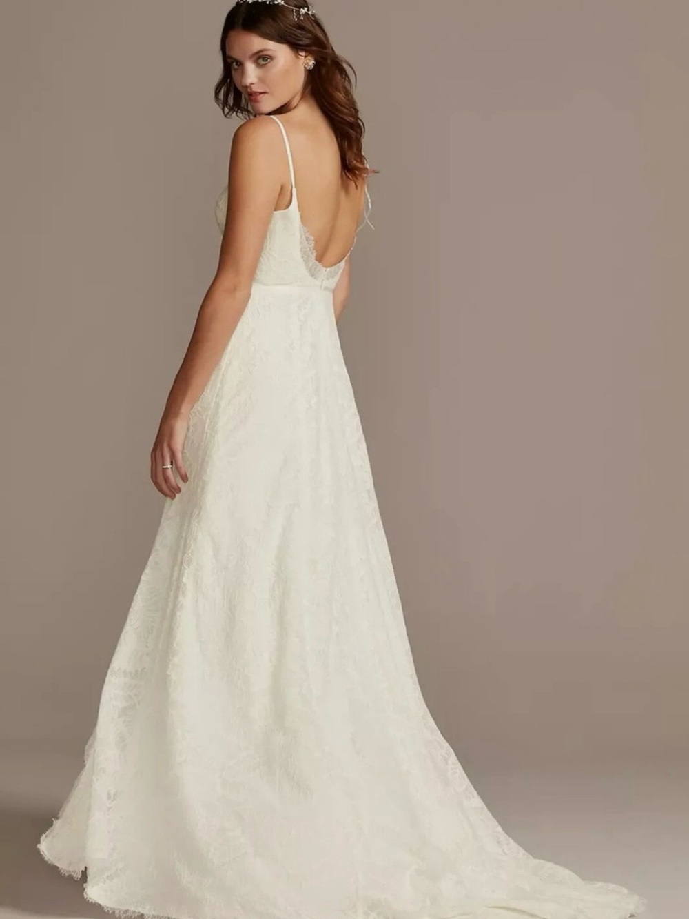Melissa Sweet Lace Slip Wedding Dress in Ivory